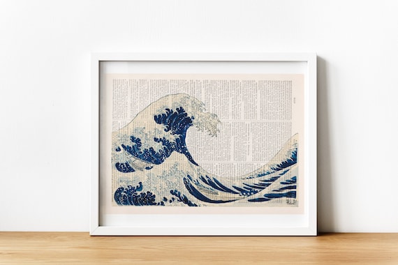 Unique Wall Art, Bedroom Decor Teens, Hokusai's Japanese Great