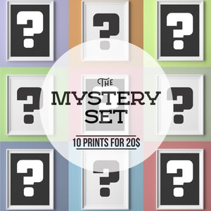 Original Art,  Unique gift, home gift, best friend gift, Mystery pack of 10 Prints, Blind box 10 Random prints, Surprise prints, SET015