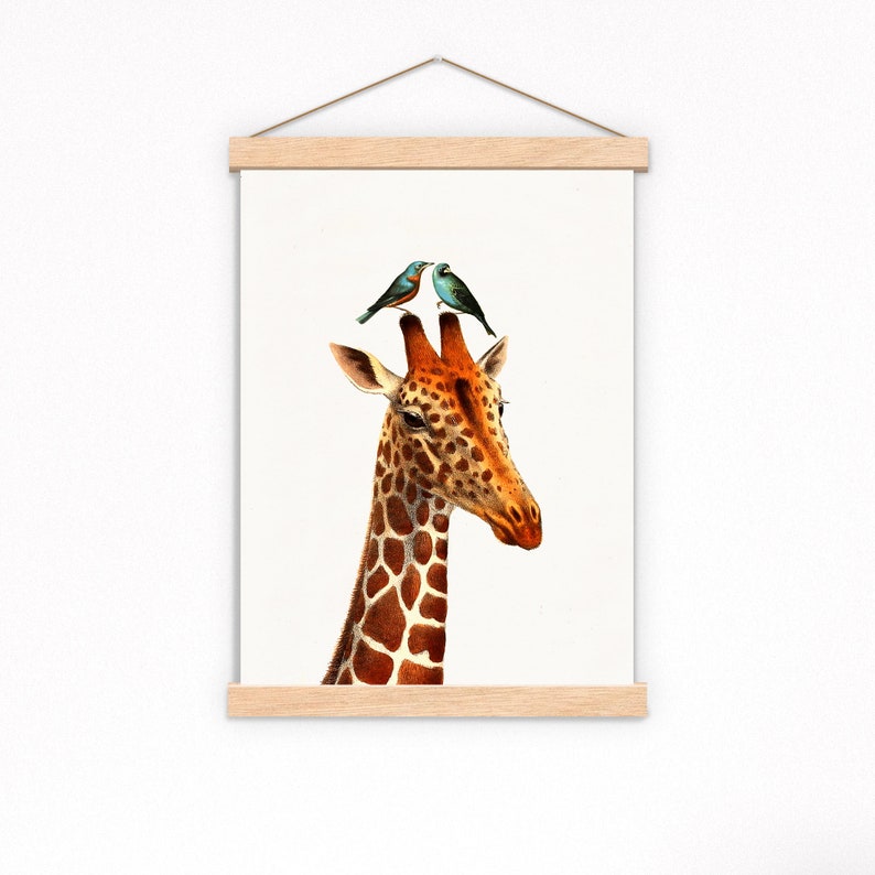 Home gift, Honeymoon Giraffe, Animal art, Wall art, Wall decor, Gift for Home, Nursery wall art, Funny Prints, ANI006 image 6