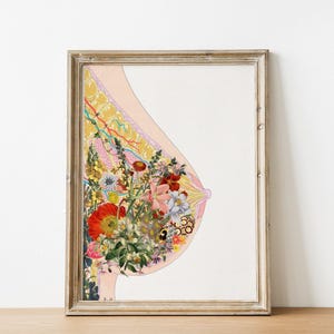Brust Anatomie Kunst - Mama Geschenk nach der Geburt - Brust Druck - Stillen - Feministische Kunst - Brust - Mutterschaft Kunst - Medizinischer Kunstdruck