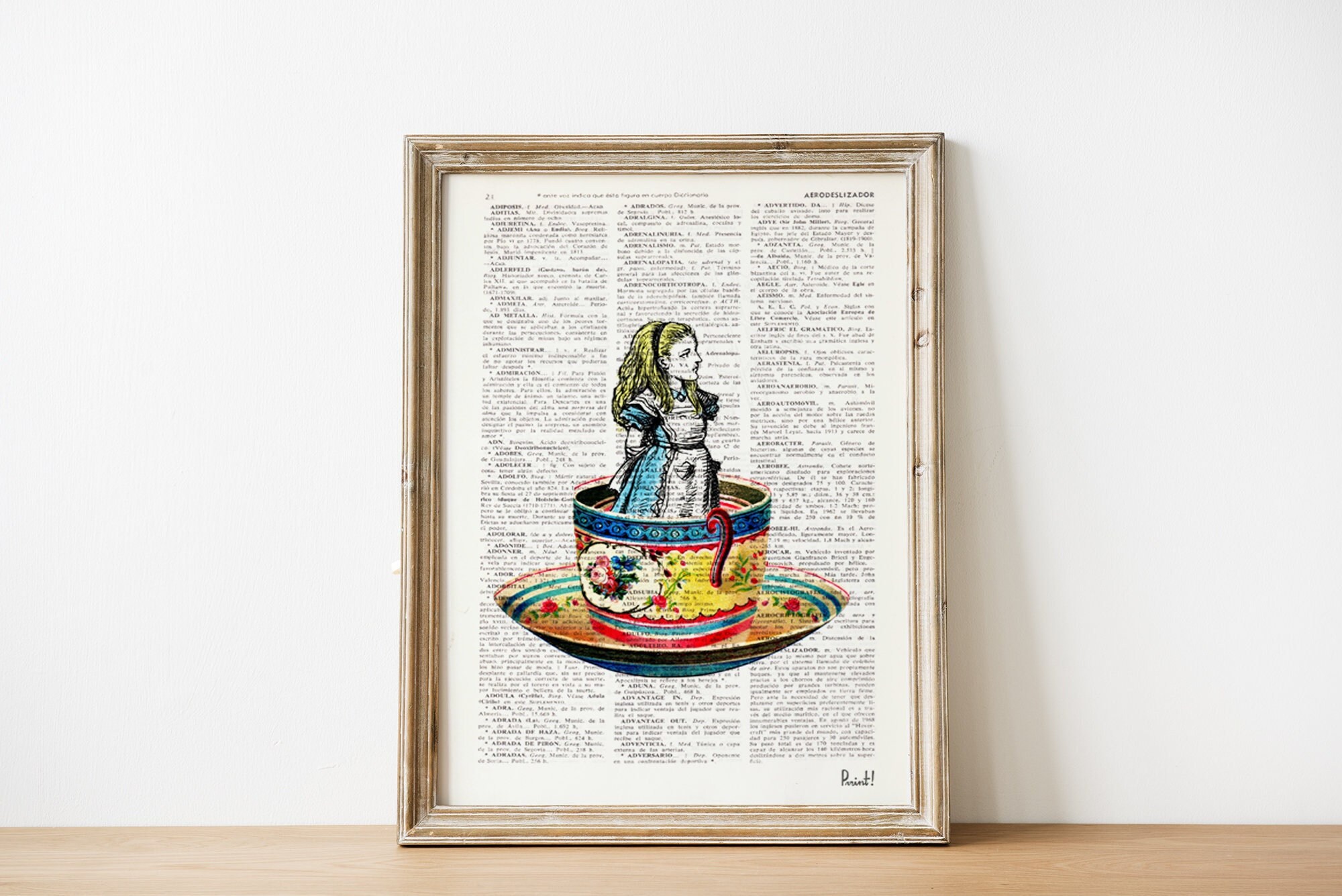 Home decor Gift for her Alice in wonderland Alice in a tea Etsy 日本 匿名配送】F)The Encyclopedia of Collectibles