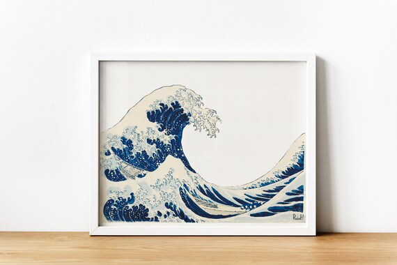 Leinwandbild „Die Große Welle“ Von Hokusai – 70x50 Cm, Moderner Druck, Fertig Zum Aufhängen