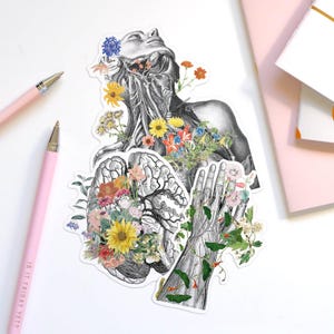 Pacote de adesivos - presente para ela - Pacote de adesivos - Adesivos de anatomia - Anatomia de flores - Decalque para laptop - adesivos legais - Adesivo recortado - STC011