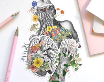 Sticker pack - gift for her - Stickers bundle - Anatomy Stickers - Flower Anatomy - Laptop Decal - cool stickers - Die cut sticker - STC011