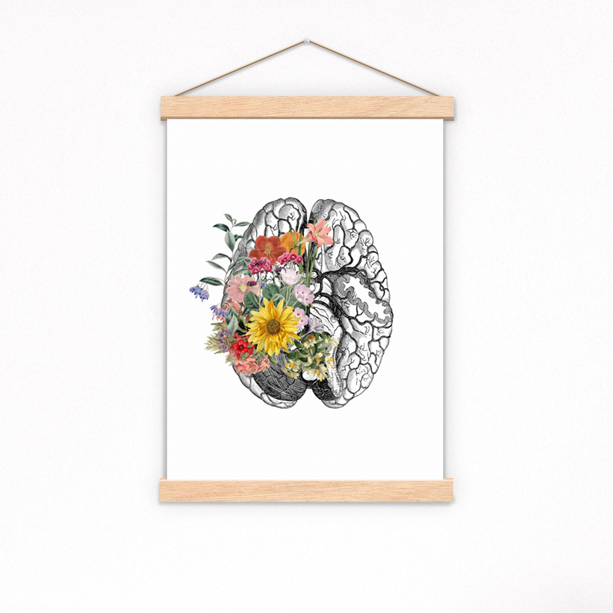 Mental Health Art Print | Office Wall Decor | Anatomy Wall Art | Brain ...
