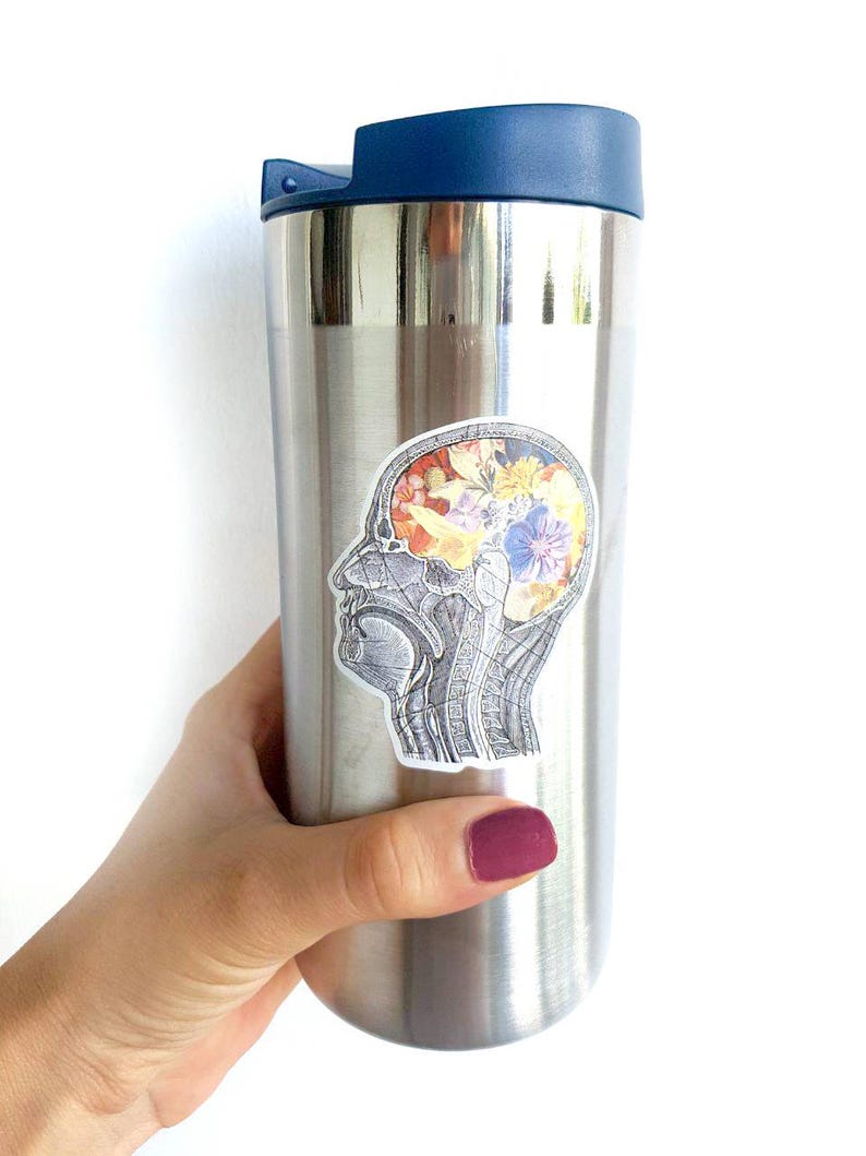 Sticker pack - gift for her - Skull Stickers - Laptop Decal - Anatomy Gifts - Medical Anatomy Sticker - Sticker Bundle - Flower sticker pack
