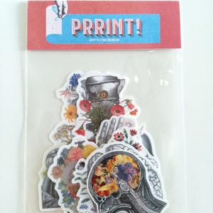 Sticker pack - gift for her - Skull Stickers - Laptop Decal - Anatomy Gifts - Medical Anatomy Sticker - Sticker Bundle - Flower sticker pack