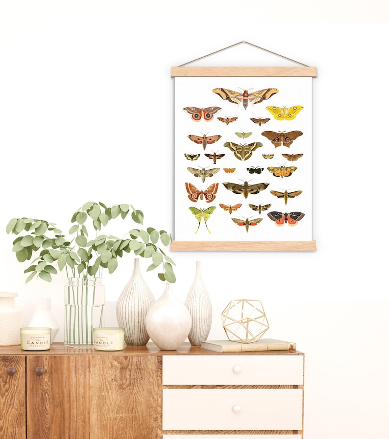 Wooden Magnetic Poster Hanger: A4 A3 Print Frame