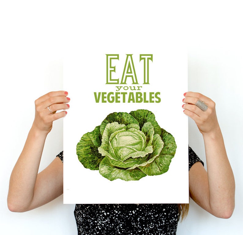 Kitchen Wall Art Eat your Vegetables Poster TYQ037WA4 | Etsy