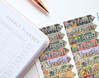 Plannerstickers met bloemenmotief: transparante to-do-labels voor Erin Condren