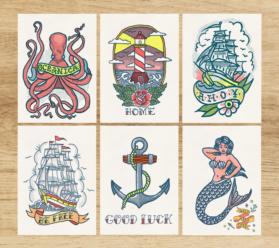 Housse Tablette Polaroid 7 Pouces - Motif Tattoo - étui Avec Support - Neuf