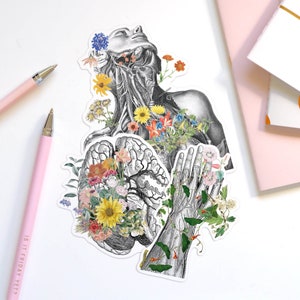 gift for her - Stickers bundle - Anatomy Stickers - Flower Anatomy - Laptop Decal - cool stickers - Die cut sticker - STC011