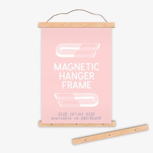 Cadre facile, support magnétique pour affiches pour encadrer des oeuvres d&#39;art et des photos, support pour affiches aux formats A4 et A3, support pour affiches, support pour affiches en bois, FRM001PA3