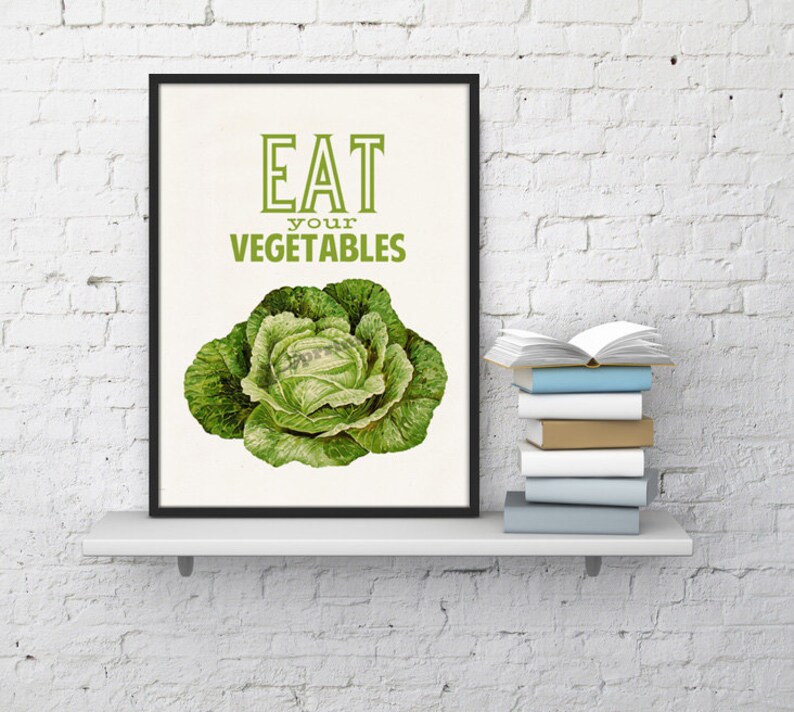 Kitchen Wall Art Eat your Vegetables Poster TYQ037WA4 | Etsy