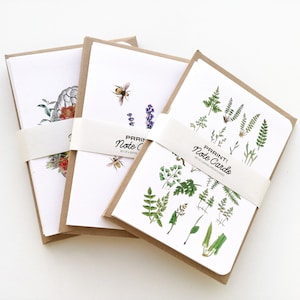 Botanical Thank You Cards Set of 6 Floral Greeting Cards Blank Note Cards Stationery Cards Folded Note Cards NTC001 image 10