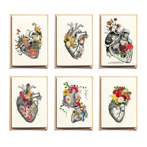 Cartes coeurs - Cartes multi-usages - Ensemble de cartes - Ensemble de cartes de voeux - Pack de cartes d'amour - Cartes de remerciement - Ensemble de cartes vierges