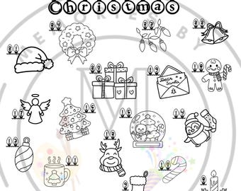Christmas Countdown Coloring Poster Bundle (Printables)