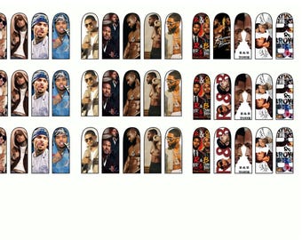 Chris Brown Nail Decals, Waterslide Nail Art
