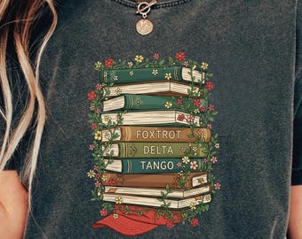 Subtle Anti-Trump Flowers & Books Tee: Democrat Feminist Resist Shirt