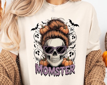 Momster Halloween Sweatshirt: Funny Mom Halloween Crewneck