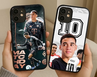 Custodia per telefono Jamal Musiala, cover per stella del calcio, gomma/silicone