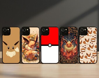 Funda para teléfono con diseño de zorro del bosque marrón, cubierta de silicona y goma, hecha a mano.