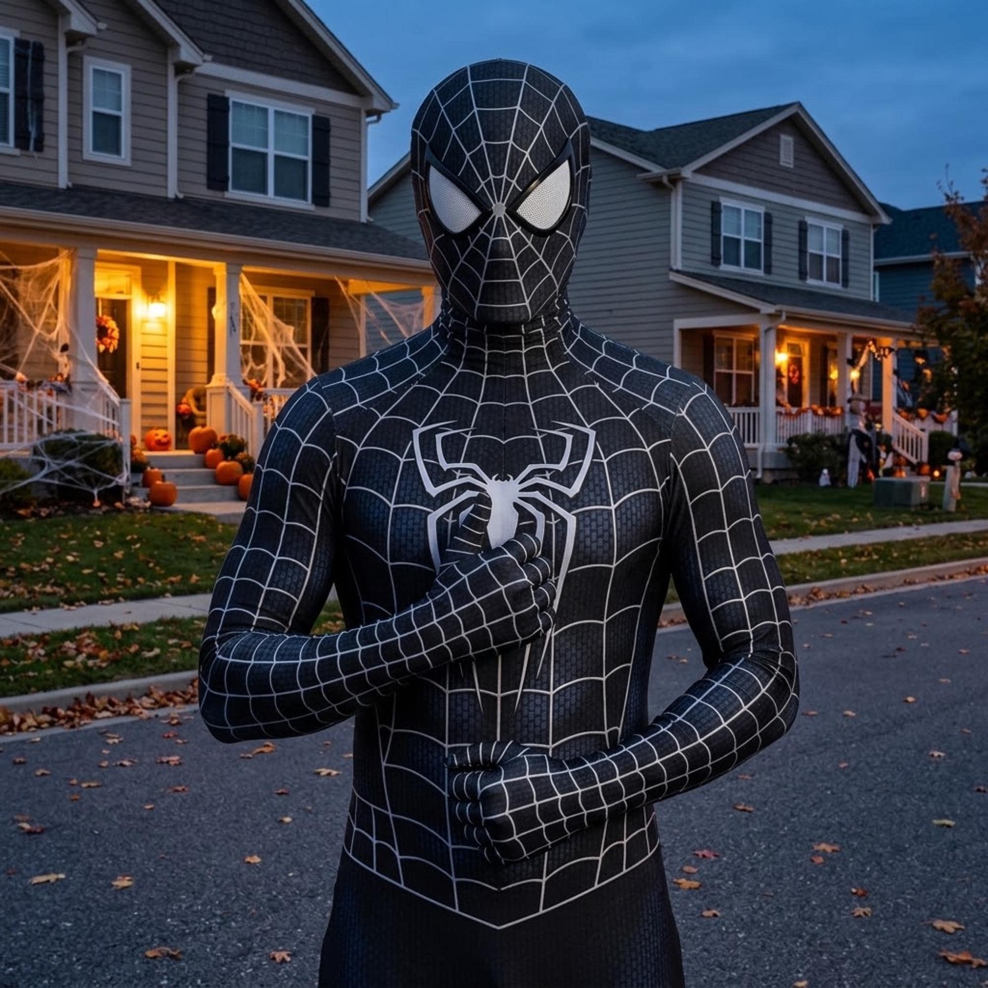 Black spiderman suit - Etsy 日本