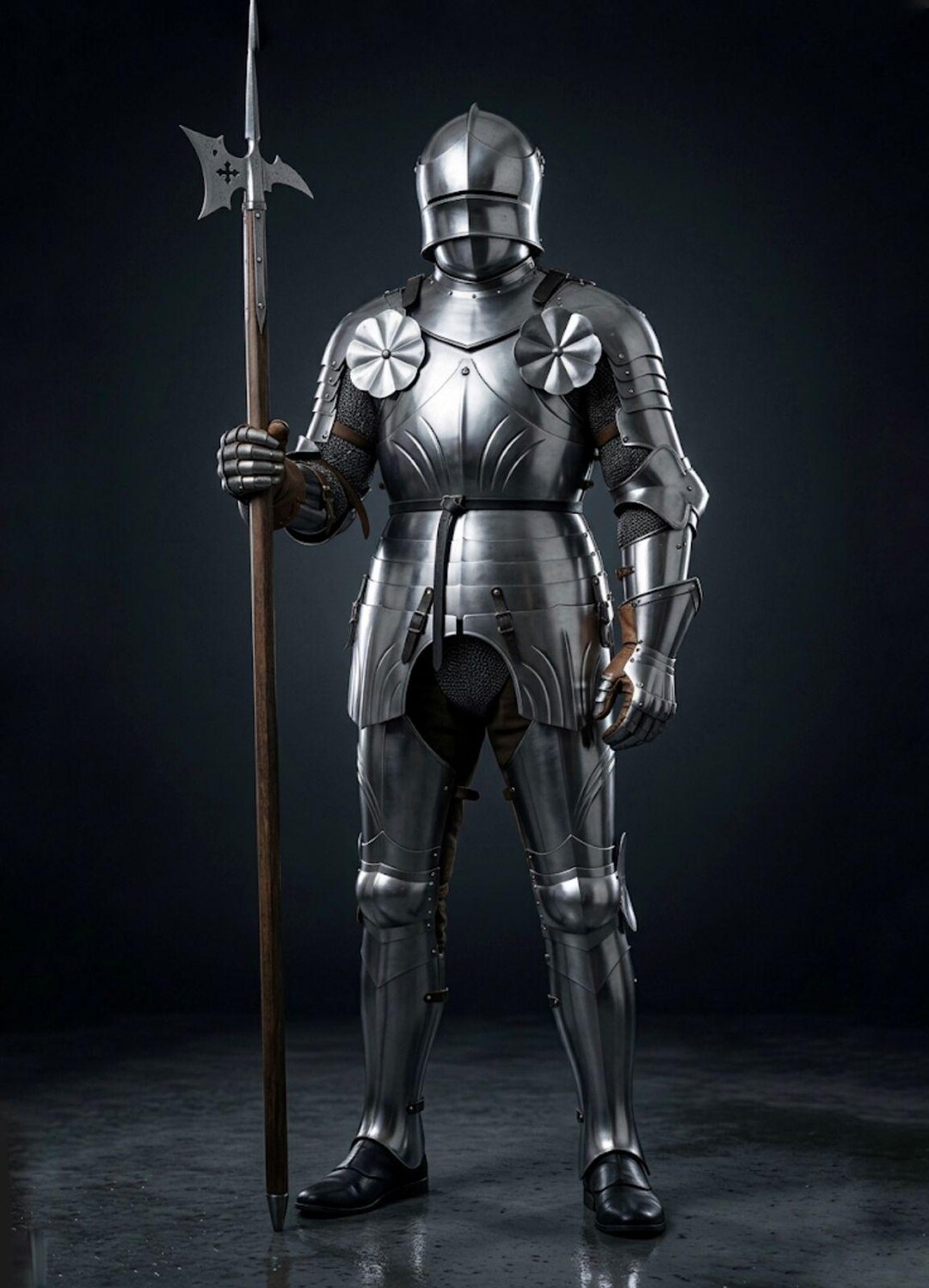 Medieval Knight Full Body Armor Suit - German Gothic Steel Suit of ...