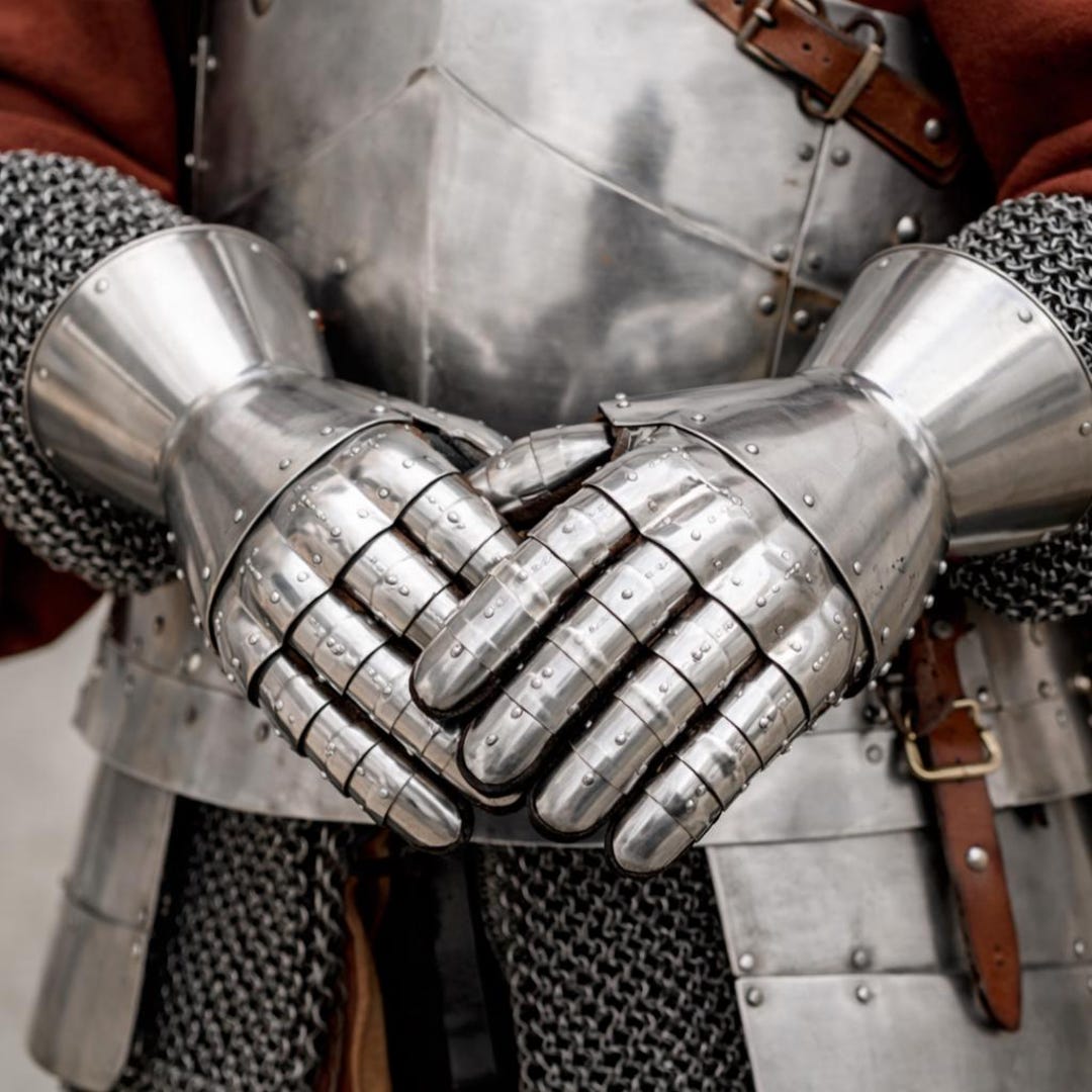 Metal Gothic Knight Gauntlets, Functional Medieval Armor Gloves, Steel ...