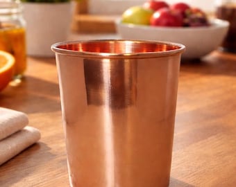 Tazza in rame puro, bicchiere da 8 once, design minimalista