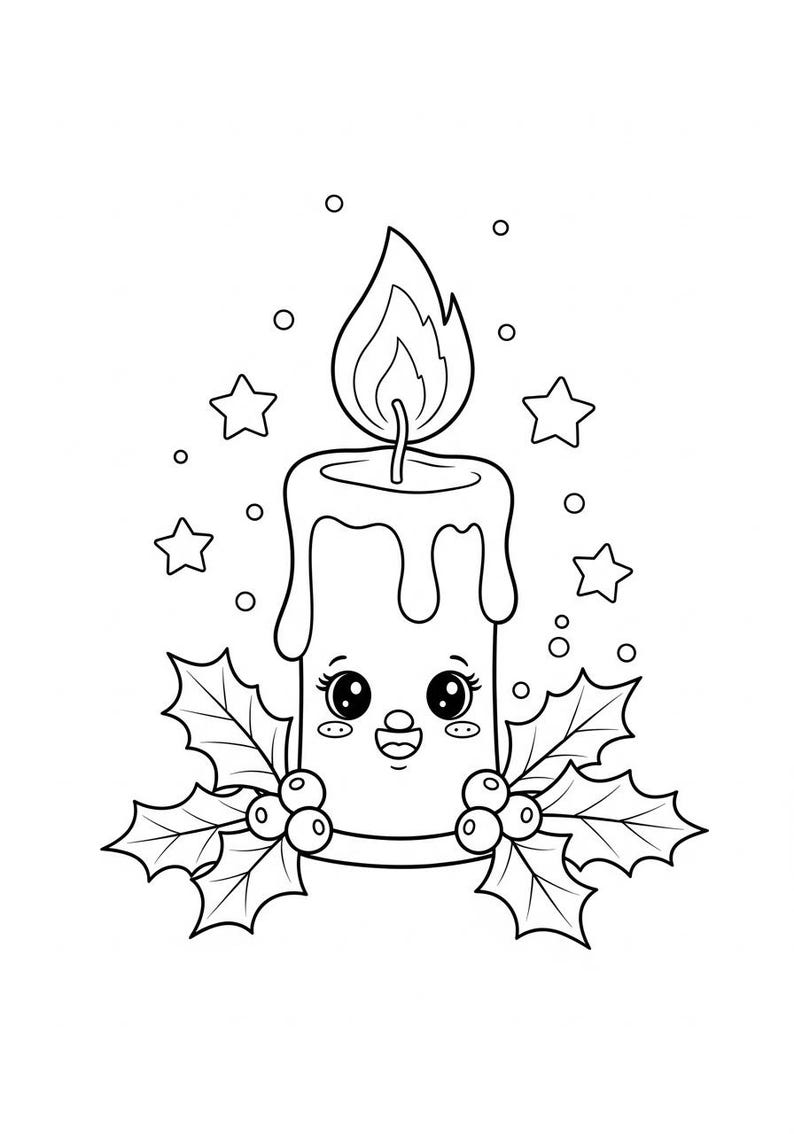 Advent Calendar Coloring Book | Bold and Easy | 24 Printable PDF Sheets ...