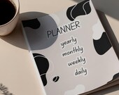 Cow Print Planner | Yearly | Monthly| Weekly | Daily | Instant Download