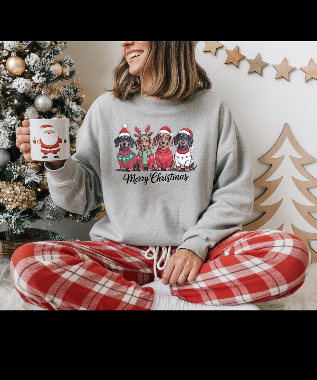 Merry Christmas Dachshund Dog PNG, Cute Puppies, Christmas Holiday Pet ...