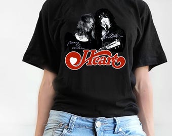 T-shirt Heart Band Unisexe - Taille S à 5XL, Coton, Personnalisable, Réimpression