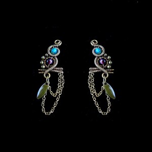 Ear Cuff Cartilage Chain Earrings Fake Piercings Bronze Gift For Her Indian Jewelry Collection image 3