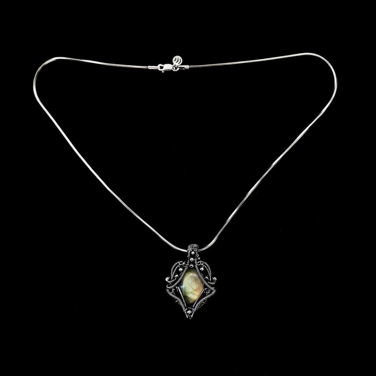 Victorian Fantasy Pendant Wire Wrapped Gothic Style Pendant Etsy