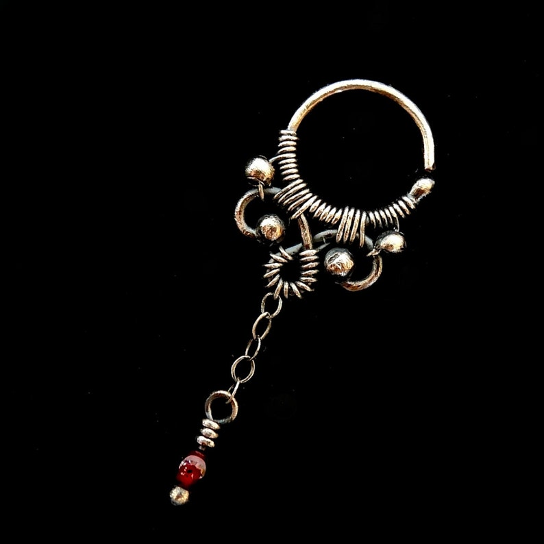 Silver Hoop Earrings Helix Piercing Sterling Silver Etsy