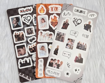 XLOV Album Sticker Sheets KPOP