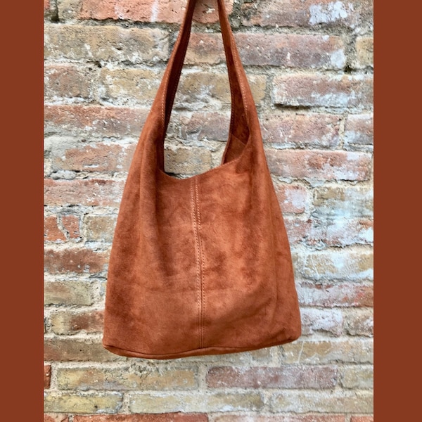 Tan Leather Charm Tote Bag