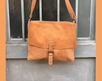 Vintage Coach Soho Denim Pinstripe & Suede 9532 Shoulder Bag
