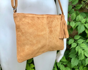 “ALL-DAY” LEATHER SMALL SHOULDER BAG Small Cross Body Bag in Genuine Leather. Enveloppe Bag With