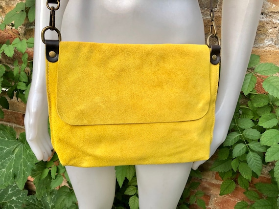 ★TOUT Y EST★ Poppa Unisex Small Messenger Bag Butter Yello Women Zipper Canvas Messenger Bag, Large Travel Diaper Bag