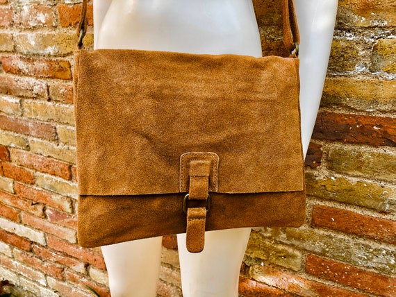 Tan Suede Leather Tote Bag for Women, Slouchy Tote, Every Day Bag, Shopper  Bag - Etsy