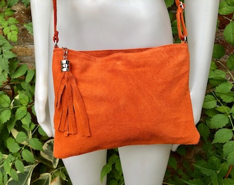 【PRENDA】 SUEDE LEATHER ZIPPER BAG /追跡付 Original Rare Vintage 90s the Leather Showroom Soundgarden