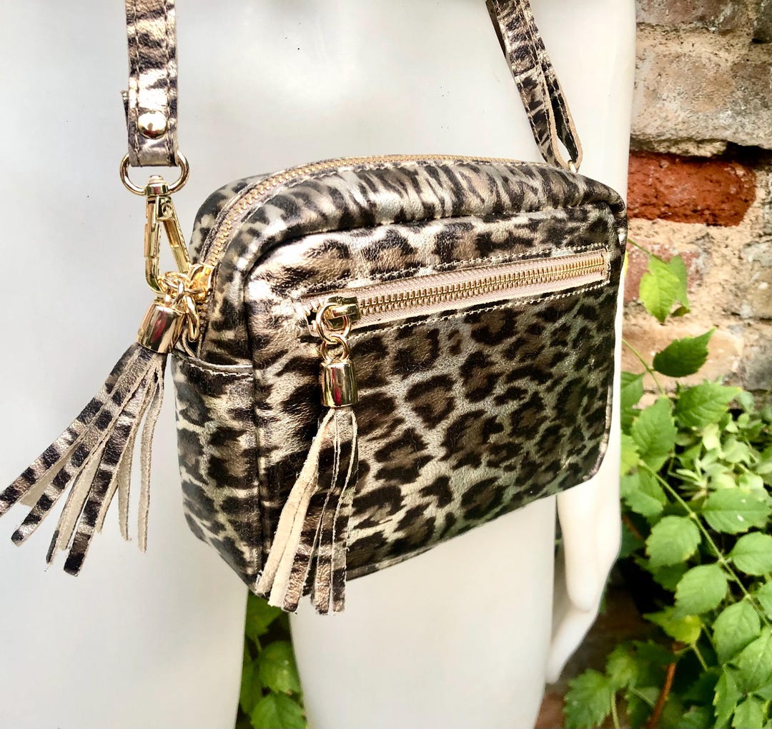 Leather Halter with Cheetah Accents main image 1