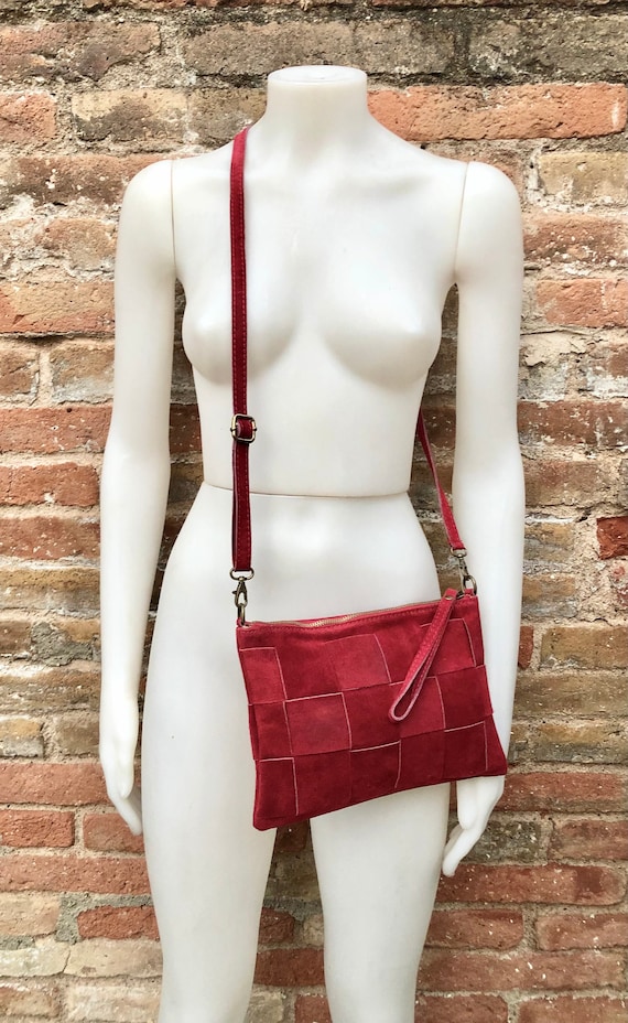 Fendi First Small - Burgundy braided leather bag | Fendi