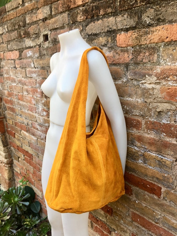 Mustard yellow hobo bag on sale