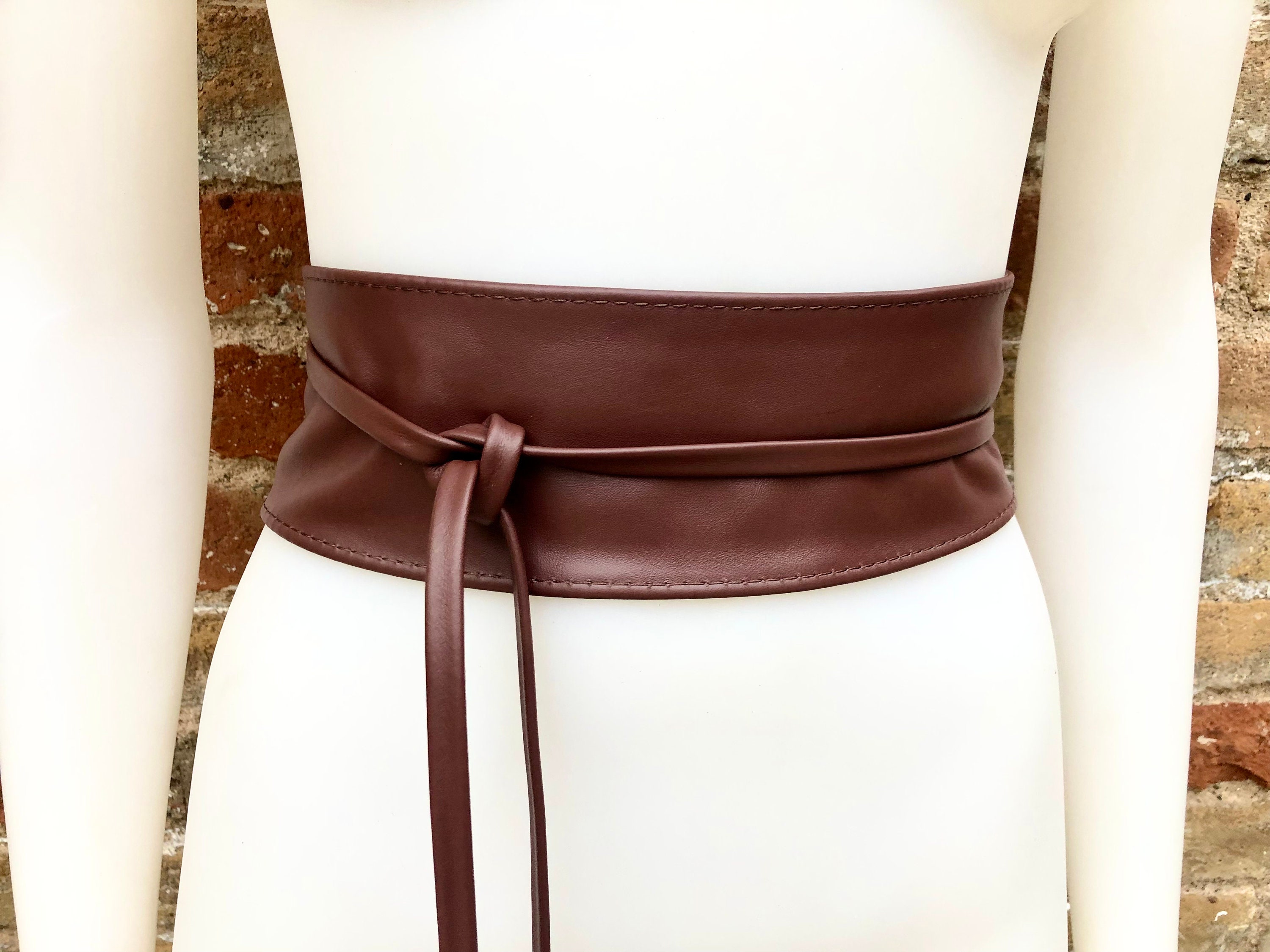 Humanoid brown leather wrap belt‎ medium Wrap Belt | Wrap Cognac Belt | Women main image 4