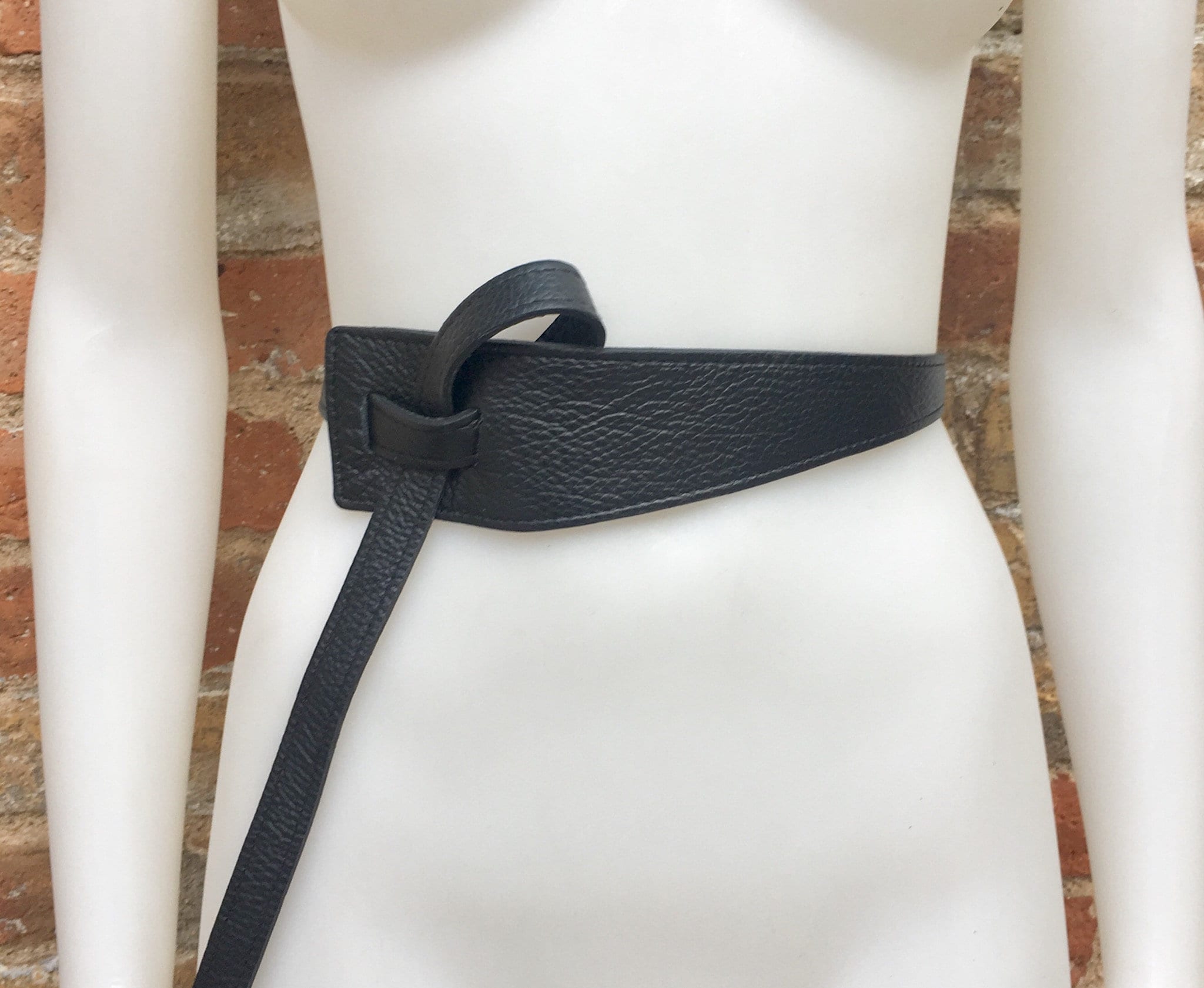 SJ Genuine Leather Obi Wrap Belt Leather Obi Belt Wrap Belt for Women Genuine leather Wide  main image 4