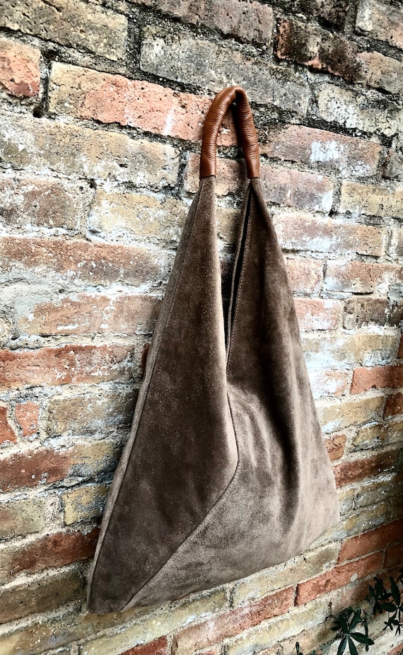 Brown suede cheap bag